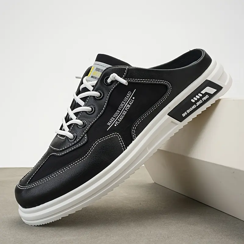 New Slippers Men's Winter Outerwear Breathable Versatile Lazy One Pedal Half Drag Casual Sports Heelless Fashion Shoes