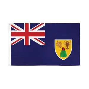 Turks & Caicos National Flag, 3x5ft Dye Sublimation Polyester Backdrop Banner for Home & Festive Party Supplies