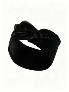 New Patterned Wire Hairband Hair Styler Women's Wide Brim Headscarf Velvet Flower Hair Bun Headband Hair Accessory Knotted Headband Headbands Women