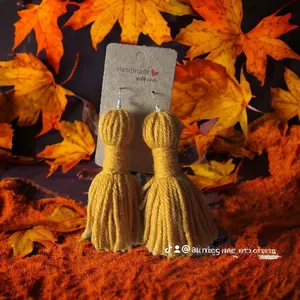Mustard Tassel Earrings