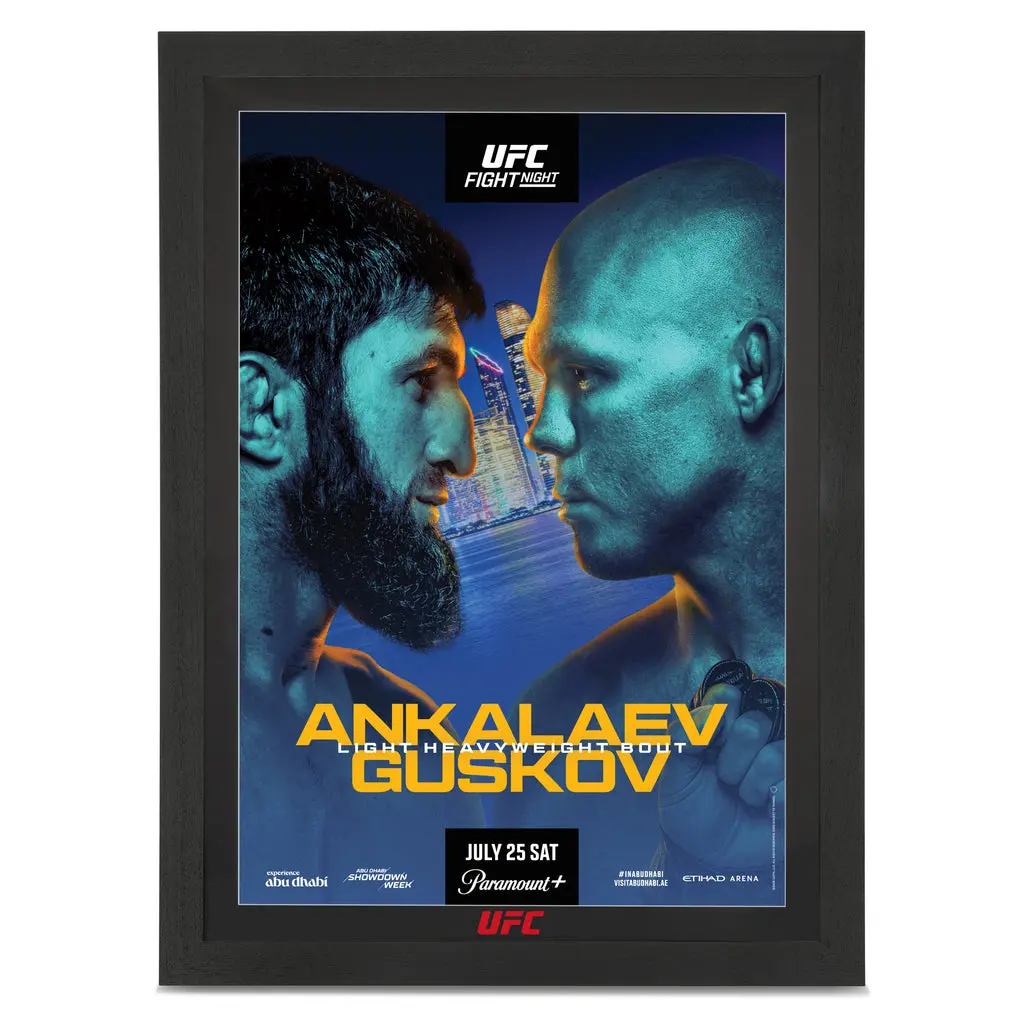 UFC Fight Night: Ankalaev vs Guskov Autographed Event Poster - Poster Print Unframed
