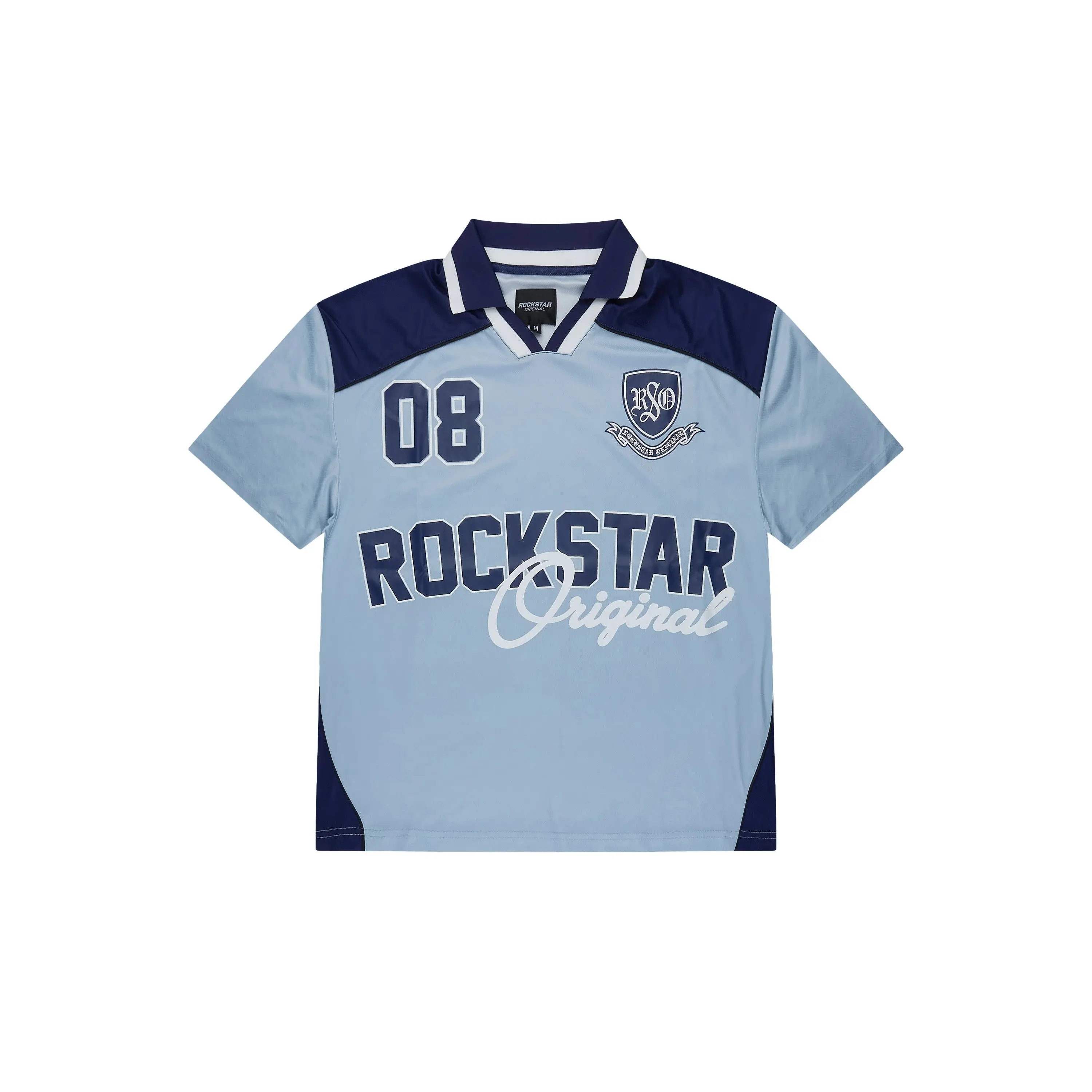 Roche Light Blue World Soccer Inspired Graphic Jersey Roche Light Blue World Soccer Inspired Graphic Jersey