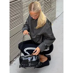 Call You Up Bomber Jacket Charcoal