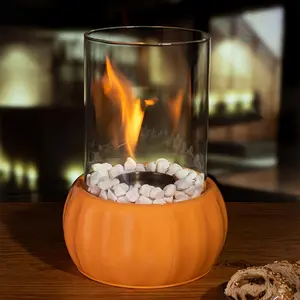 Portable Stainless Steel Pumpkin Shaped Alcohol Heater, Indoor Outdoor Use, Perfect Gift for Valentine's Day, Creative Design