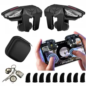 13 in 1 Mobile Gaming Combo Kits, L2R2 4 Triggers Cell Phone Controller for iPhones/Android Phones, compatible with PUBG/Fortnitee/Call of Duty/Knives Out/Apex Legends Mobile