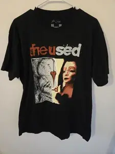 The Used Band T Shirt Heart Bleach Emo Punk Size XL Tee Grunge