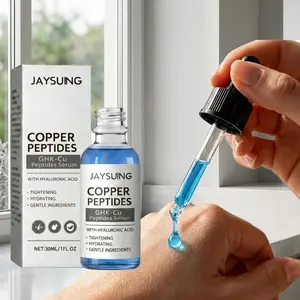 Copper Peptide Facial Serum with Hyaluronic Acid, a Daily Hydrating and Firming Treatment for Radiant, Smooth Skin, Gentle on All Skin Types, 30ml