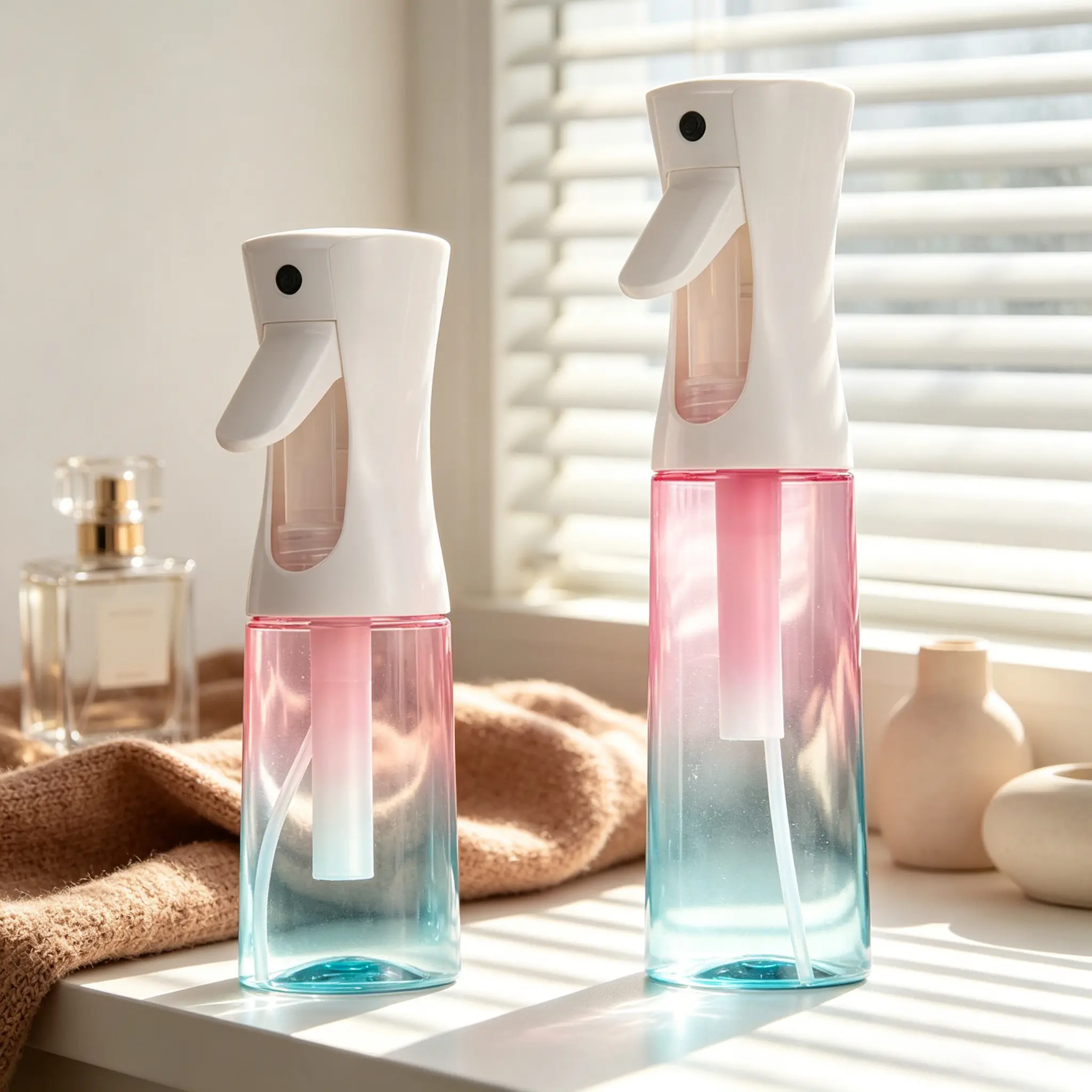 【Buy 1 Get 1 Free】 Portable Compact Ultra Fine Continuous Spray Bottle, Hair Styling Tool for Refreshing Curly Hair & Decor, Lotion-Compatible Handheld Sprayer, Home Storage-Friendly, Works with Garment Steamer, Steam Iron & Wet Brush Detangler