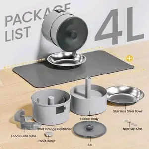 Wall-mounted Smart Pet Feeder! App Controlled Scheduled Dispenser, No Freeze-Dried Food Jams, Anti-Tip Design, Easy to Clean, Automatic Feeding for Cats & Dogs, Worry-Free for Pet Parents!