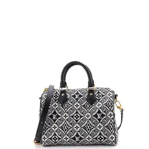 Pre-owned Louis Vuitton Jacquard Top Handle Bags Speedy Bandouliere Bag Limited Edition Since 1854 Monogram 25 by Rebag