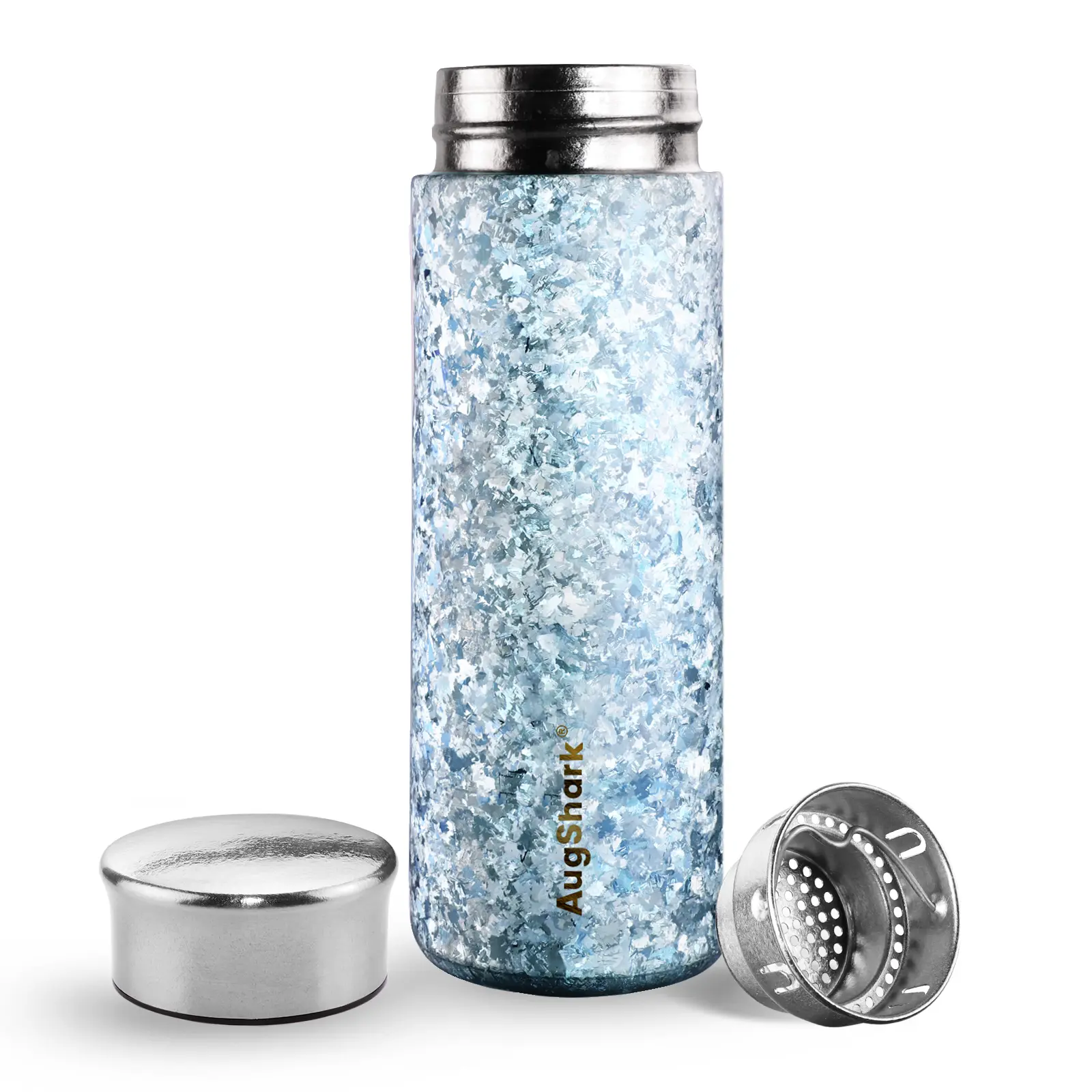 AUGSHARK 300ml Titanium Business Mug 12H Hot Cold Insulated Lightweight Portable Pocket-Friendly Office Cup