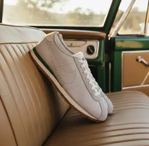 Nike Cortez Wolf Grey Perforated Swoosh HQ1841-001 Womens Fashion Sneakers New