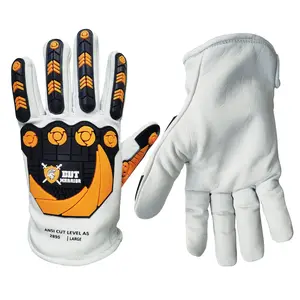 CUT WARRIOR (CUT A5) Premium Grain Goatskin Driver Impact Resistant Glove - 2895