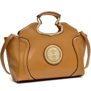 Women Chic Medium Handbag Faux Leather Tote Top Handle Satchel Shoulder Bag