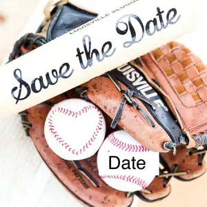 Custom Baseball & Bat for Engagement or Wedding Photos