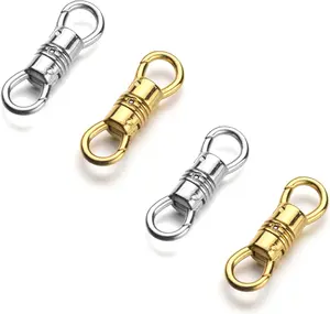 Double Opening Swivel Clasp for Necklace, Clasp Connector for Pendant, Necklace Charm Holder / 4 count