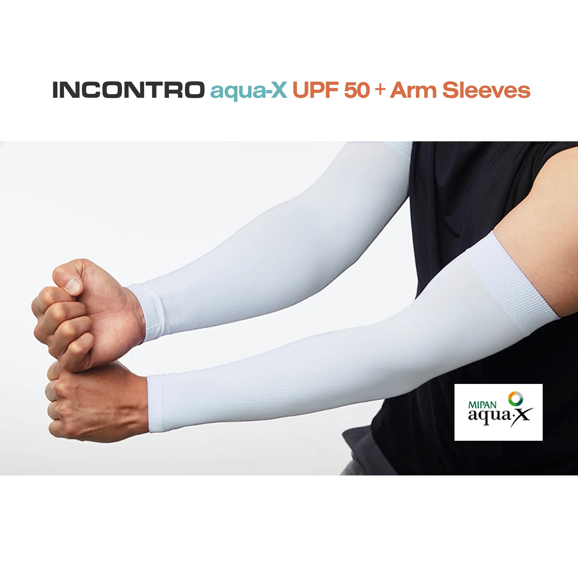 (5 PACKS) INCONTRO aqua-X UV Protection Cool Quick Dry Arm Sleeves MEN WOMEN UNISEX
