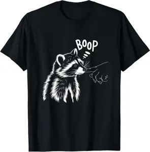 Cotton Graphic Tees Streetwear Boop Raccoon - Funny Graphic Cute Raccoon Lover T-Shirt