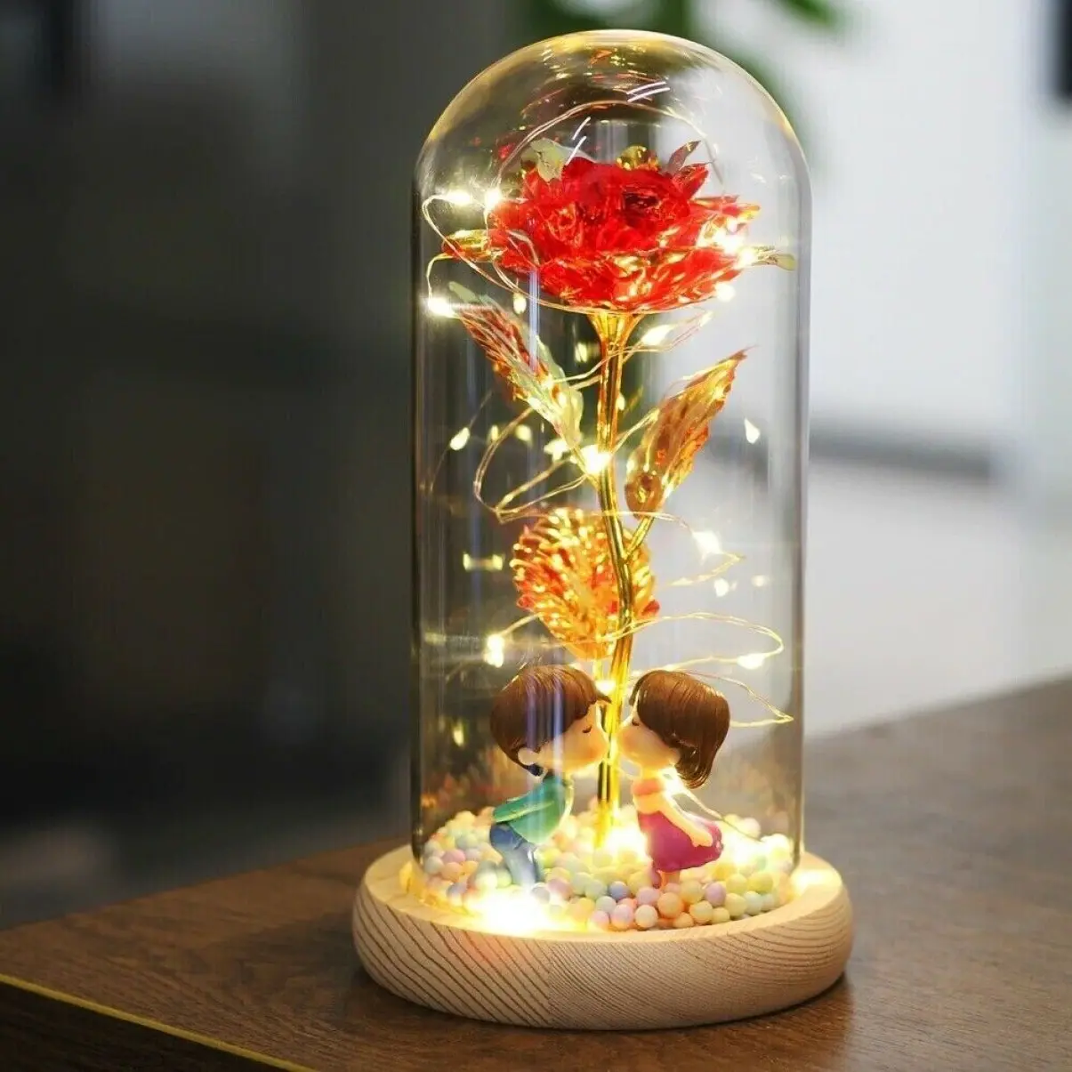 Eternal Rose Red Flower Valentine's Day Gift for Girlfriend Wife