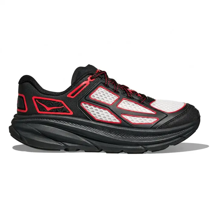 Hoka Men's Clifton One9 Black/Red 1155370-BCRS Running Sneaker Sports Trainer Athletic Footwear