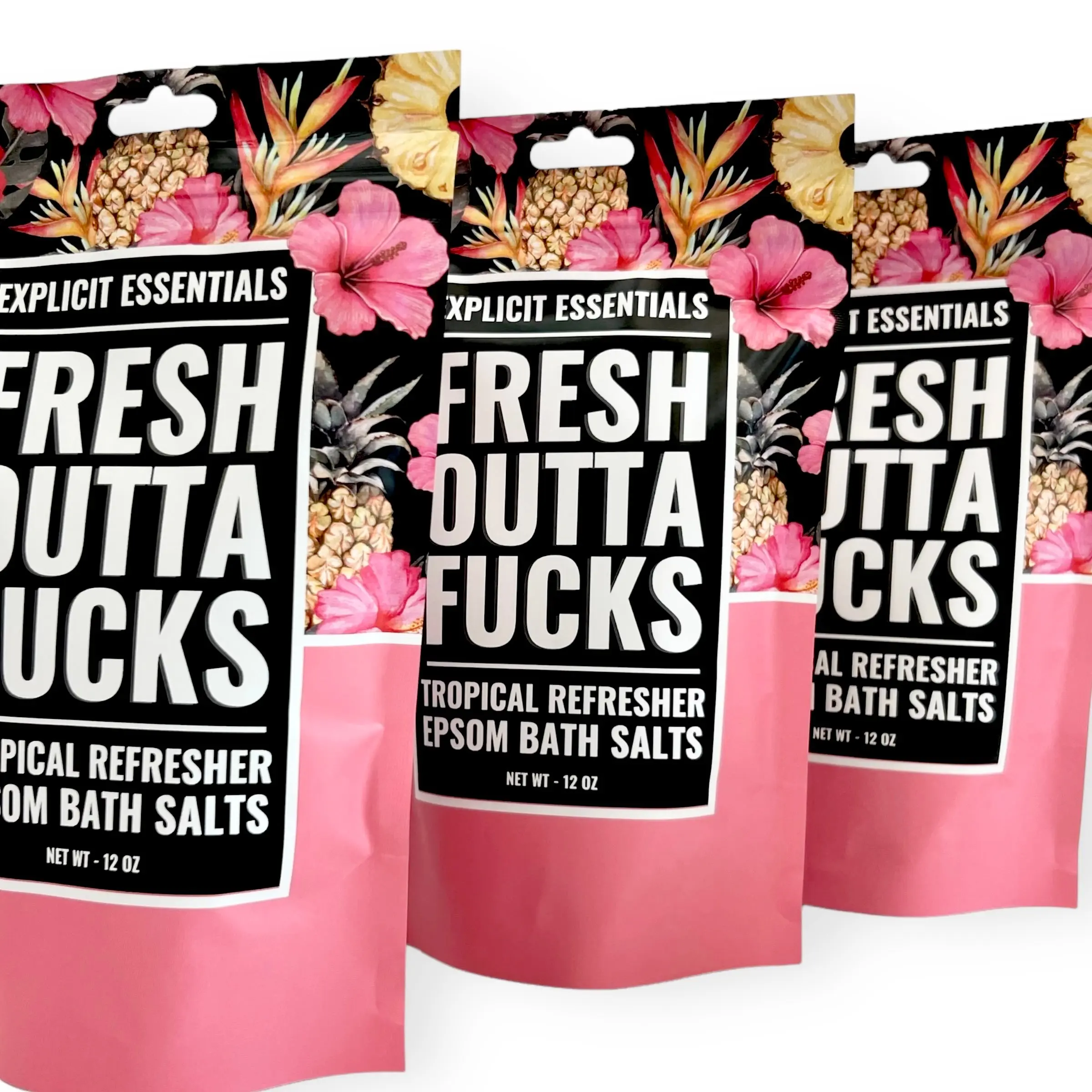 Fresh Outta Fucks Bath Salts, Tropical Refresher Scented Body Care, Comfort Skin Care Gift Blend Aroma
