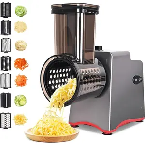 Electric Cheese Grater,7 In 1 Electric Cheese Grater for Block Cheese,250w Electric Slicer Shredder, Automatic Electric Grater,Cheese Graters Machine For Cheeses, Fruits, Vegetables