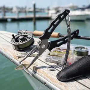 7-inch Precision Stainless Steel Fishing Pliers: Multi-Tool with Scissors, Split Ring Opener, Braid Cutter & Hook Remover. Corrosion-Resistant, Non-Slip Grip for Saltwater & Freshwater. 4 Colors. Ultimate Angler Gear for All Fishing Scenarios.