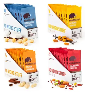 Mammoth Bar Protein-Rich Nutritional Bar - Organic Snack Bar Packed with 10g Protein. Made with Premium Almond, Dates & Egg White Protein. Paleo • Gluten Free • Raw Natural