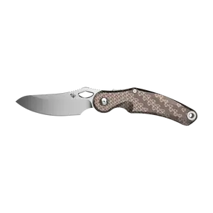 DOTS GEAR Diafire brand XPoise S35VN Folder, 3.47" S35VN Blade Steel, Ball Bearing Pivot System, Titanium Handle, Ideal for Everyday Carry