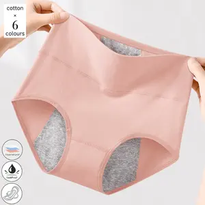 Heavy Flow High Absorbency Period Underwear Women, Leakproof Panties Postpartum Menstrual Hipster Briefs Teens 6 Pack