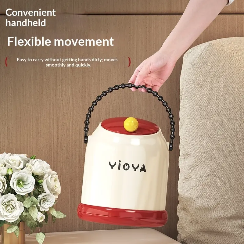 1pc Cream-Style Creative Trash Can - Layered Minimalist Open-Top Wastebasket, Mini Thickened Cute Garbage Bin for Home Bedroom Living Room Desk