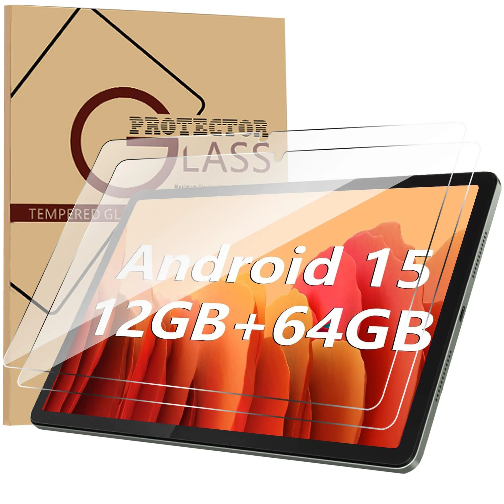Doemoil 2 Pack 10.1 inch Screen Protector for ‎ECOPAD THTH-K12C 10.1 inch Android 13 Tablet, Ultra-Clear/Case-Friendly/Touch Sensitive/Bubble Free/Anti-Scratch Tempered Glass