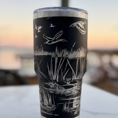 30 oz Unbranded Duck Hunter Theme Insulated Stainless Steel Portable Drinkware Tumbler