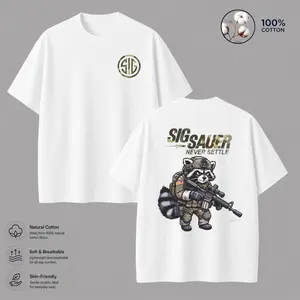 2026 Sig Sauer Raccoon Camo 2 Sides T-shirt, Unisex Short Sleeve Casual 100% Cotton, Sig Sauer Fan Gift, Gun Lover, Tactical Gear