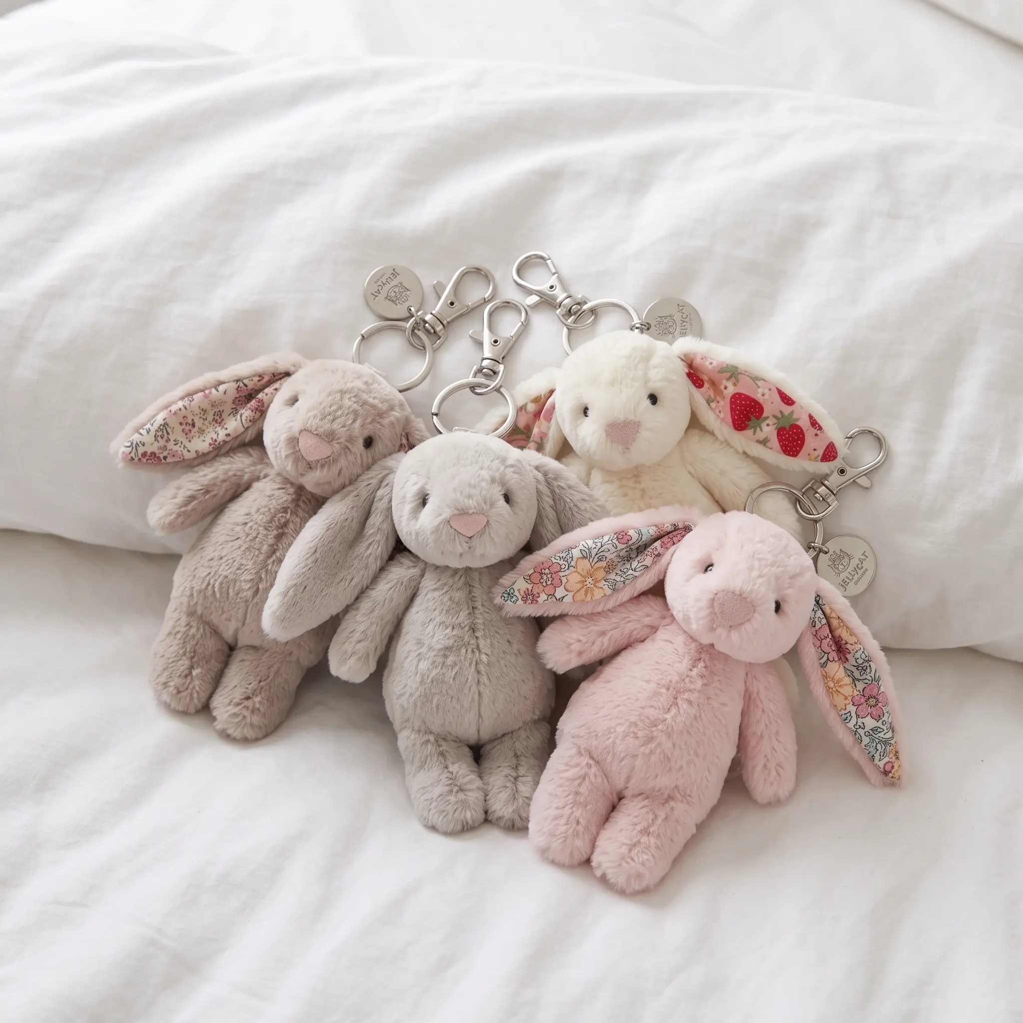 Jellycat Plush Bag Charm Collection, Adorable Plush Keychain, Cute Soft Coffee Bag Accessory, Adorable Cloud Gift for Her, Bag Charm