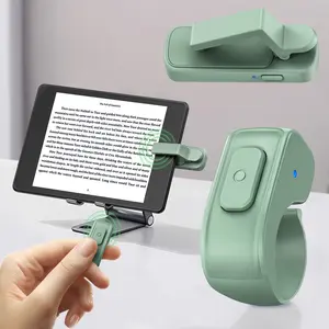 Ring Remote Page Turner for Kindle eReaders with Storage Bag, Wireless Camera Camcorder Shutter Clicker for iPad iPhone Tablets, Perfect Gift for Kindlelovers