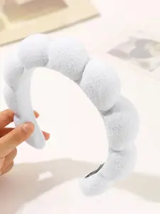 Women's Cloud Shape Hair Band, Cute Fashionable Soft Headband for Washing Face, Makeup, Bathing, Daily Home Use, Casual Style Accessory, Bubble Headband Hair, Headbands Women