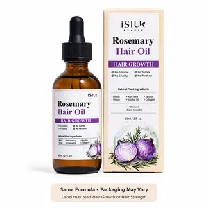 Rosemary Hair Oil for Natural Hair Growth Support, Hair Strength & Fuller-Looking Hair, Plant-Based Scalp & Root Nourishing Oil with Biotin, Aloe Vera, Jojoba Oil, Keratin & Vitamin E, Lightweight Non-Greasy Daily Hair Care, 60ml, Packaging May Vary
