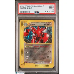 2003 Pokemon Aquapolis Scizor #H21 Holo PSA 9 MINT