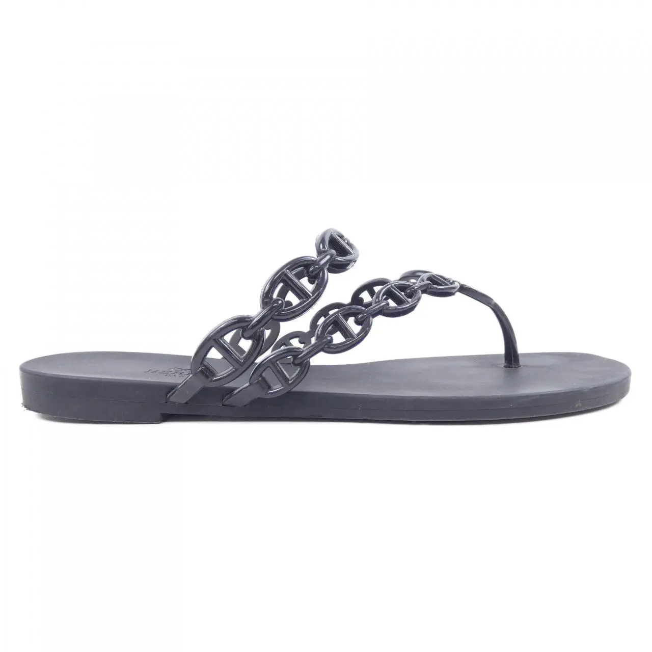 Pre-owned HERMÈS Rubber Small Leather Goods Hermes ISLAND Chaine d’Ancre Sandals