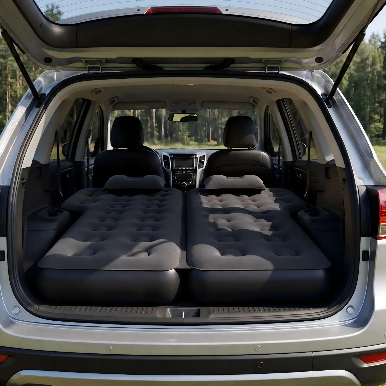 Umbrauto 78.7" SUV Air Mattress for Car Camping - Inflatable Trunk Bed for Mid/Full-Size SUVs & Vans (Pump & Pillows Included)