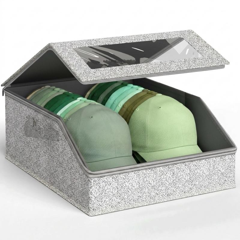 Large Stackable Hat Storage Boxes for Baseball Caps – Classic Style Hat Organizer Rack, Wardrobe Organizer, Great Gift for Wife & Men, Perfect for Hats home versatile