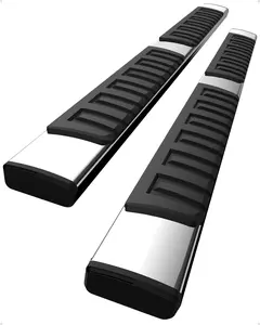 GARVEE Running Boards 6.5 Inches Compatible with 2007-2018 Chevy Silverado/GMC Sierra 1500 2500HD 3500HD, 2019 2500HD 3500HD Crew Cab(4 Full Size Doors) Stainless Steel Side Steps Nerf Bars