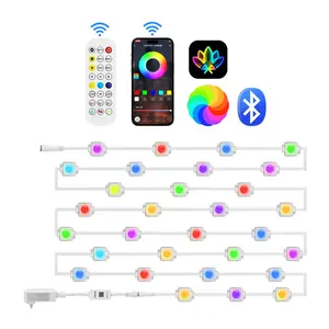 Permanent Outdoor Light, 100 Feet with 72 LED Eaves Lights, Smart RGB Strip with 75 Modes, Ip65 Waterproof, Halloween, Christmas, Party