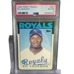 Topps 1986 Traded Bo Jackson #50T Ex-MT 6 Royals Baseball Card PSA Graded 142383606