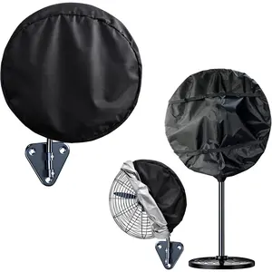 Wall Mount Fan Cover, 16-18 Inch Industrial Fan Cover, 600D Waterproof & Dustproof for Wall Mount, Pedestal Fans Protection with Zipper and Securing Strap