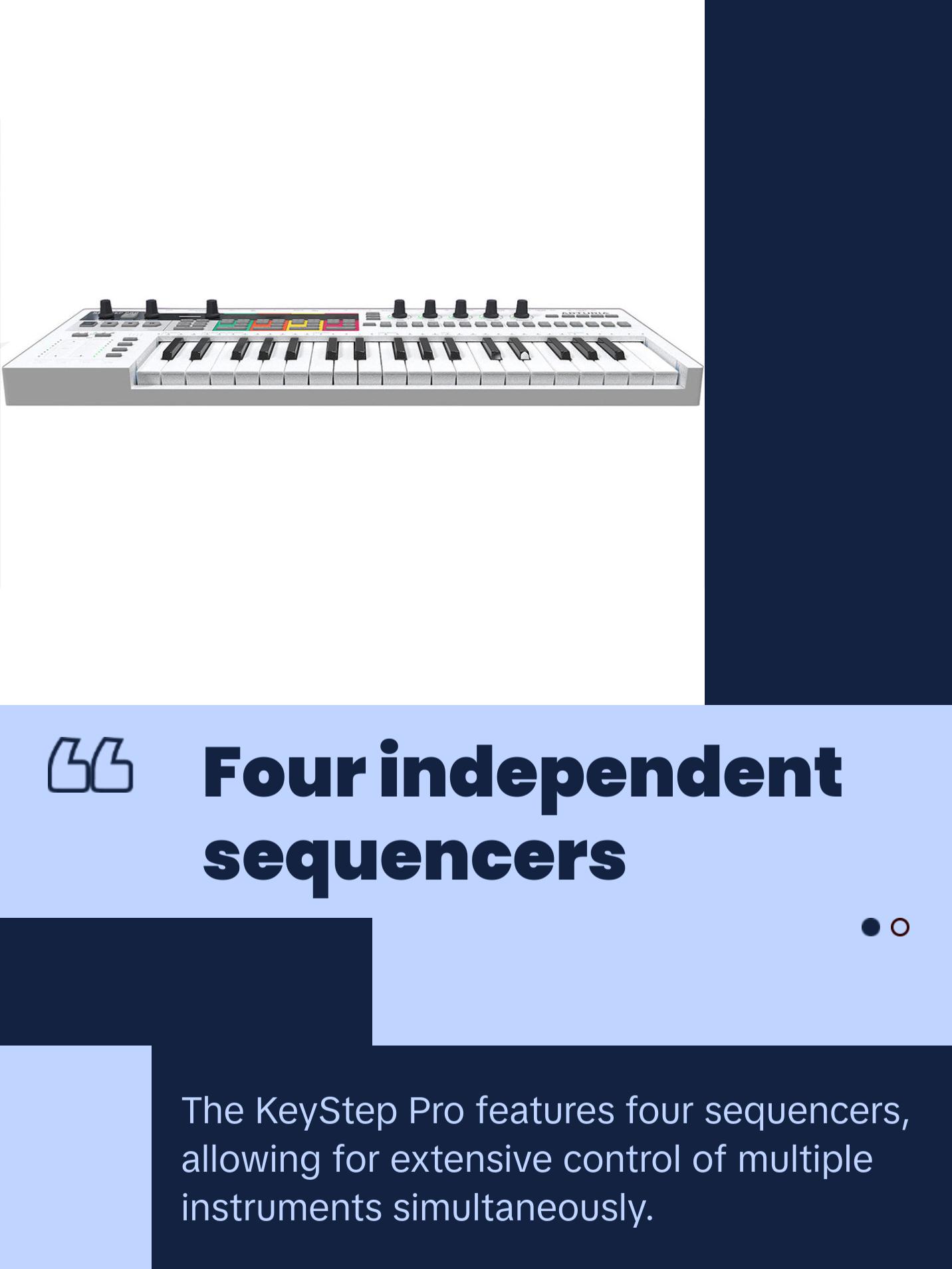 Arturia KeyStep Pro 37-key Keyboard Controller & Sequencer with Studio Monitor Headphones & Sustain Pedal Bundle