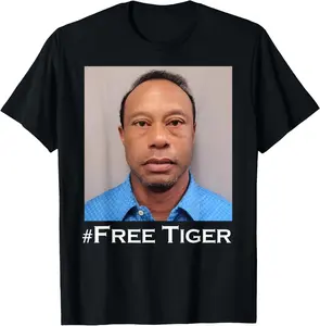 Free Tiger Shirt Golf Goat Celebrity Sports Funny Meme T-Shirt