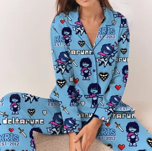 Kris Deltarune Game Matching Long/Short Pajamas Set, Kris It’s TV Time Tee, Deltarune Video Game Tee, Deltarune Costume