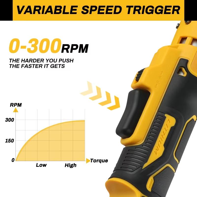 For Dewalt 20V Battery "1/2"& "3/8" 95N.M Brushless Ratchet Wrench 15cm Extended Long Head Cordless Electric Power Impact Driver Power Tool